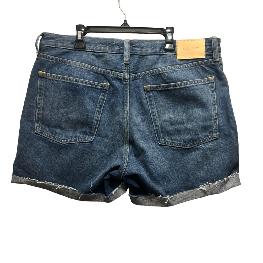 Everlane Denim Short Size 31 Organic Cotton Cut Off Rolled Hem Mid Rise Blue - Picture 2 of 9